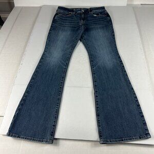 American Eagle Jeans Women 29x29* Low Rise Kick Boot Cut Blue Faded Denim Tag 6R